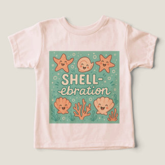 Shell Yeah – Funny Summer Beach T-Shirt for Kids Toddler T-shirt