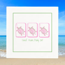 Shell Yeah... Mahj On! Pink Sea Turtle Mahjong