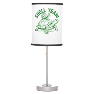 Shell Yeah Turtle Snail Funny Table Lamp