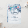 Shellabration | Beach Starfish Seashells Birthday Invitation | Zazzle