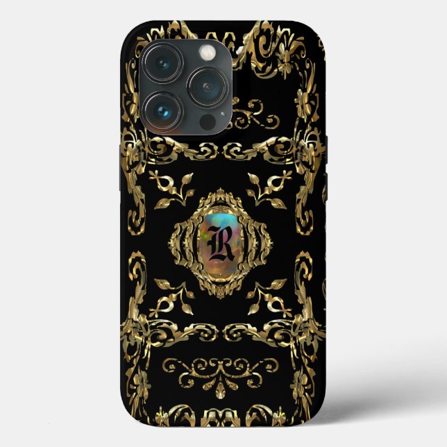Shellbrooked Elegant Girly Monogram  Case-Mate iPhone Case (Back)