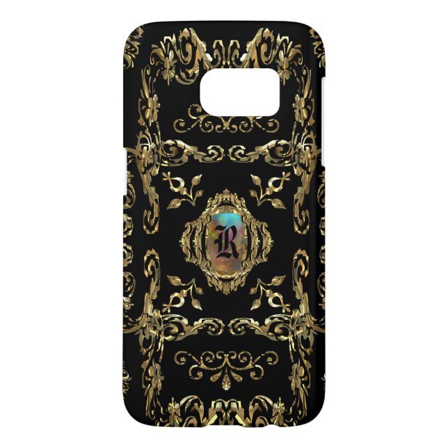 Shellbrooked Elegant Girly Monogram Case-Mate Samsung Galaxy Case (Back)