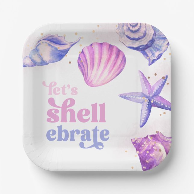 Shellebrate Party Paper Plates (Front)