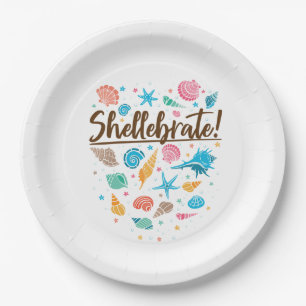 Shellebrate Sea Shell Celebrate Celebration Paper Plates