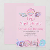Shellebrate Seashell Beach Birthday Invitation | Zazzle