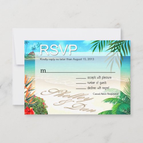 Shelley  Dan Exotic Beach RSVP custom