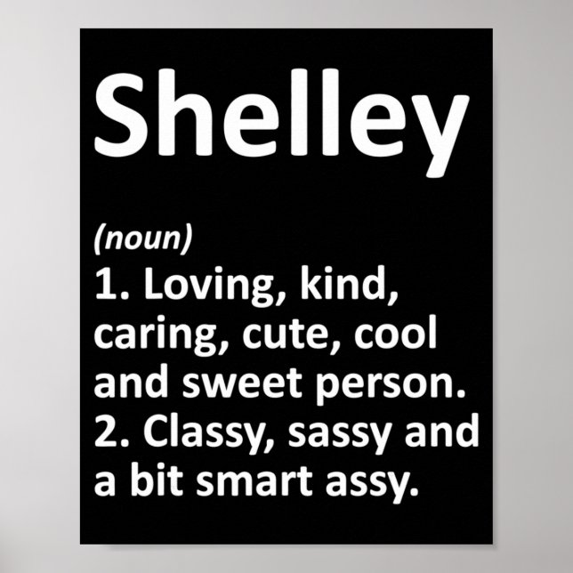 Shelley Definition D Funny Birthday  Poster (Front)