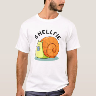 Shellfie Funny Snail Selfie Pun  T-Shirt