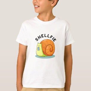 Shellfie Funny Snail Selfie Pun  T-Shirt