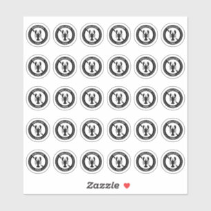 Shellfish Free Wedding Place Card Food Allergy Sticker