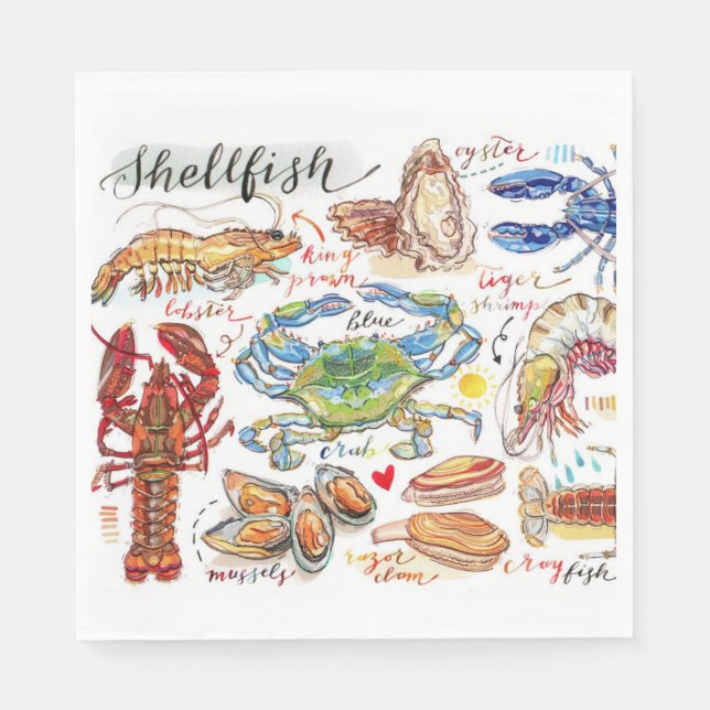 Shellfish Party  Napkins (Front)