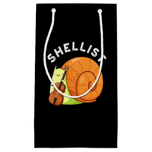 Shellist Funny Snail Cello Pun Dark BG Small Gift Bag
