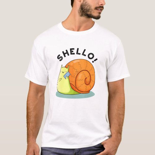 Shello Funny Snail Cellphone Puns T_Shirt