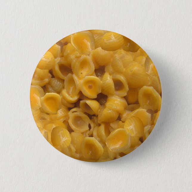 shells and cheese pinback button (Front)
