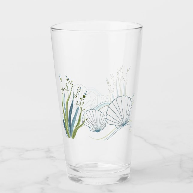 Shells and Seaweed Border Glass (Front)