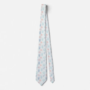 Shells and Shellfish Pattern Neck Tie