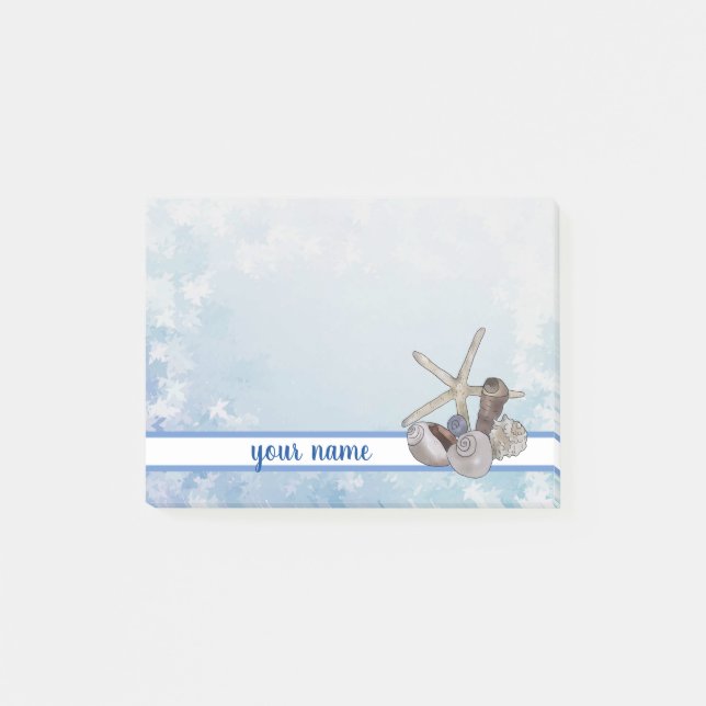 Shells and starfish post-it notes (Front)