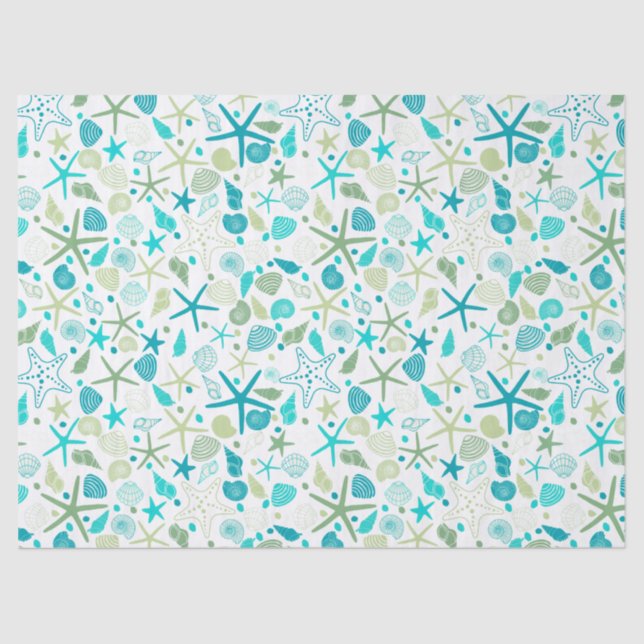 Shells and Starfish Tissue Paper (Front)