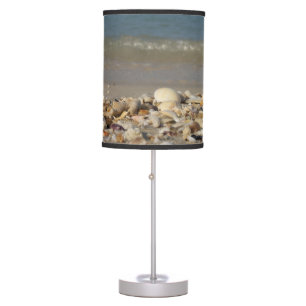 shells, beach, water, sand, sea, maritime, photo, table lamp