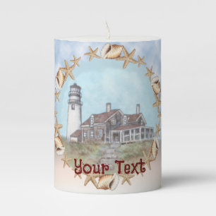 Shells Cape Cod Lighthouse  Candle