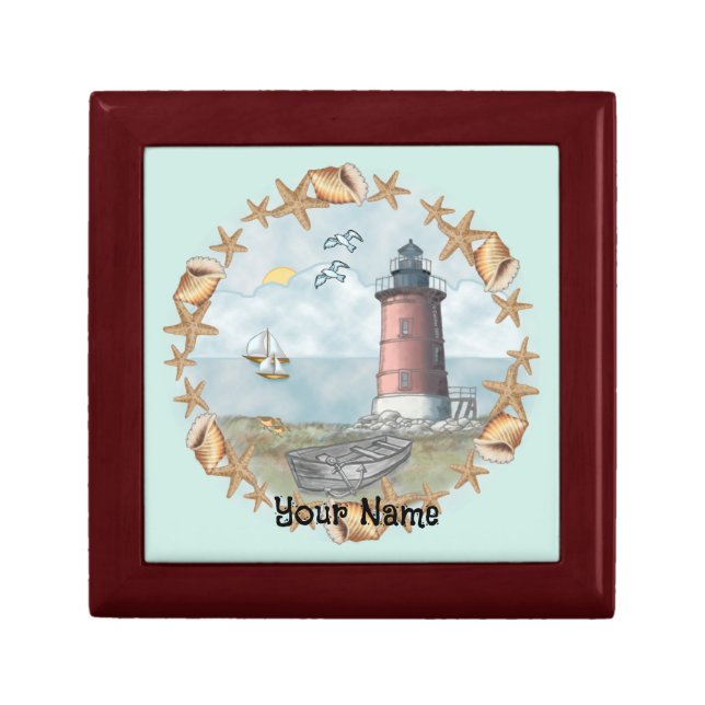 Shells Delaware  Lighthouse Gift Box (Front)