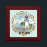Shells Hawaii  Lighthouse Gift Box<br><div class="desc">Shells Hawaii Lighthouse gift box by ArtMuvz Illustration. Matching Lighthouse apparel, Light house t-shirts, Lighthouses gifts. Lighthouse t-shirt, nautical and birthday gifts, lighthouse collector apparel.Lighthouse gifts are a great way to show someone you care, especially if they love the ocean, the coast, or lighthouses themselves. Lighthouses are iconic symbols of...</div>