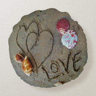 shells,hearts, Love on beach custom pillow