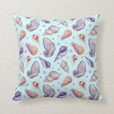 Shells, lake, illustration. Personalisierbar Throw Pillow Shells, lake, illustration. Personalisierbar Throw Pillow