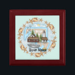 Shells Maryland  Lighthouse Gift Box<br><div class="desc">Shells Maryland Lighthouse gift box by ArtMuvz Illustration. Matching Lighthouse apparel, Light house t-shirts, Lighthouses gifts. Lighthouse t-shirt, nautical and birthday gifts, lighthouse collector apparel. Lighthouse gifts are a great way to show someone you care, especially if they love the ocean, the coast, or lighthouses themselves. Lighthouses are iconic symbols...</div>