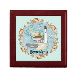 Shells Michigan Lighthouse  Gift Box