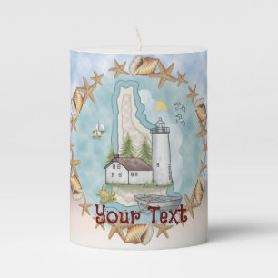 Shells New Hampshire Lighthouse  Candle