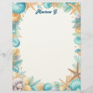 Shells of the Sea Stationery Paper