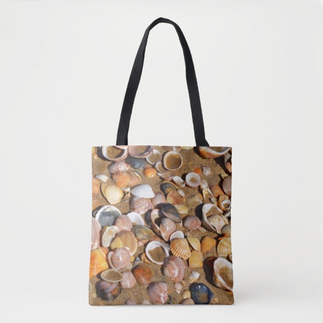 Shells On A Sandy Beach | Andalusia, Spain Tote Bag (Front)