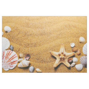Shells on the beach fabric