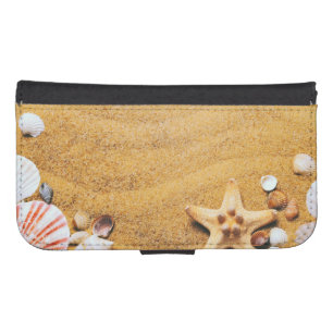 Shells on the beach samsung s4 wallet case