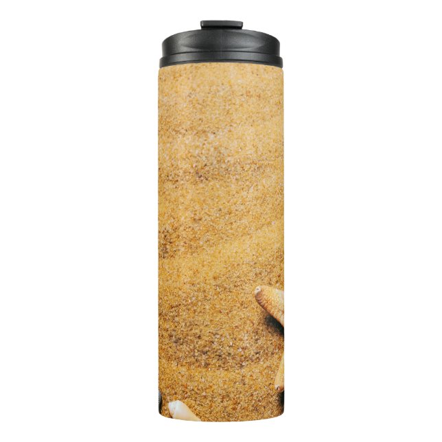 Shells on the beach thermal tumbler (Front)