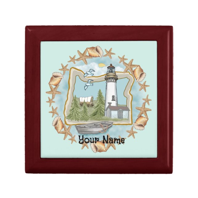 Shells Oregon  Lighthouse Gift Box (Front)