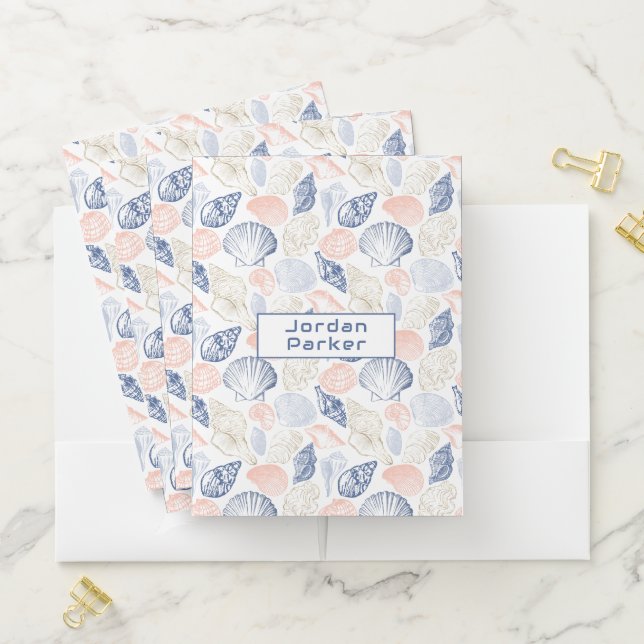 Shells Pastel Colors Pocket Folder (In Situ)