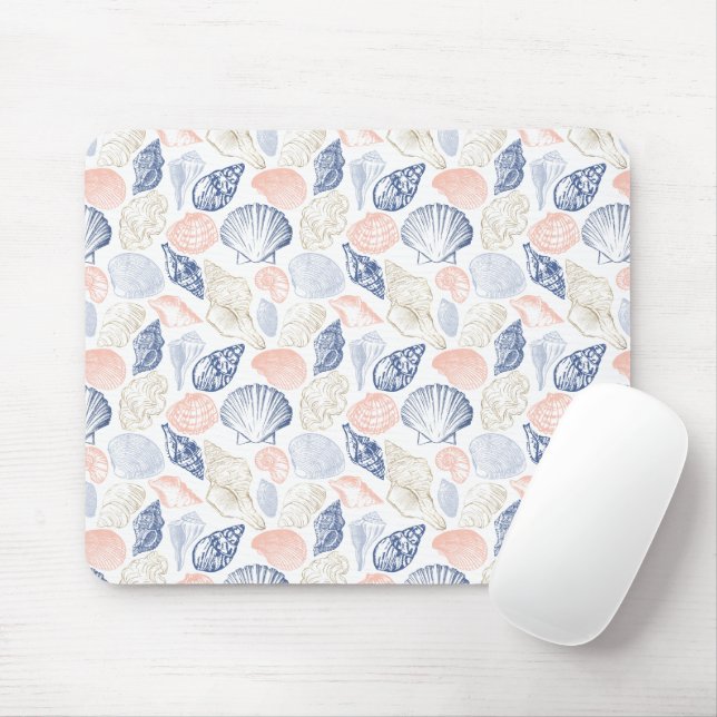 Shells Pattern  Mouse Pad (With Mouse)