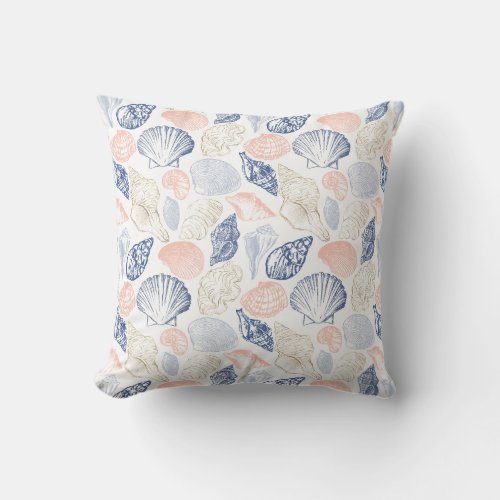 Shells Pattern  Throw Pillow