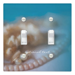 Shells & Pearls Elegant Painted Beach Light Switch Cover