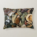 Shells, Rocks and Coral Beach Nature Theme Decorative Pillow
