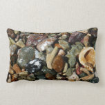 Shells, Rocks and Coral Beach Nature Theme Lumbar Pillow