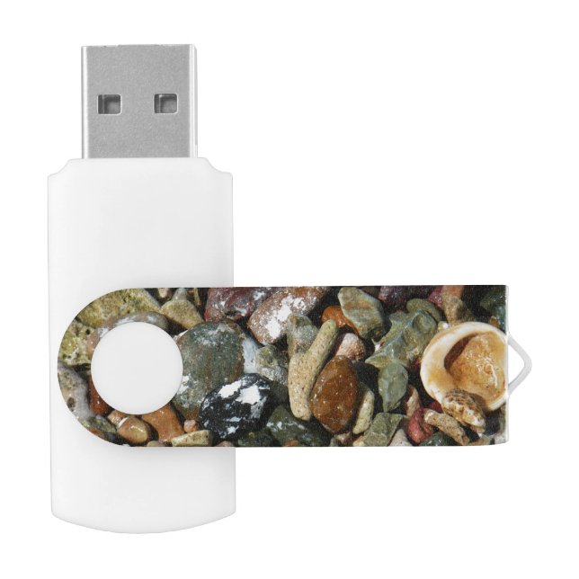 Shells, Rocks and Coral Nature Photography Flash Drive (Opened)