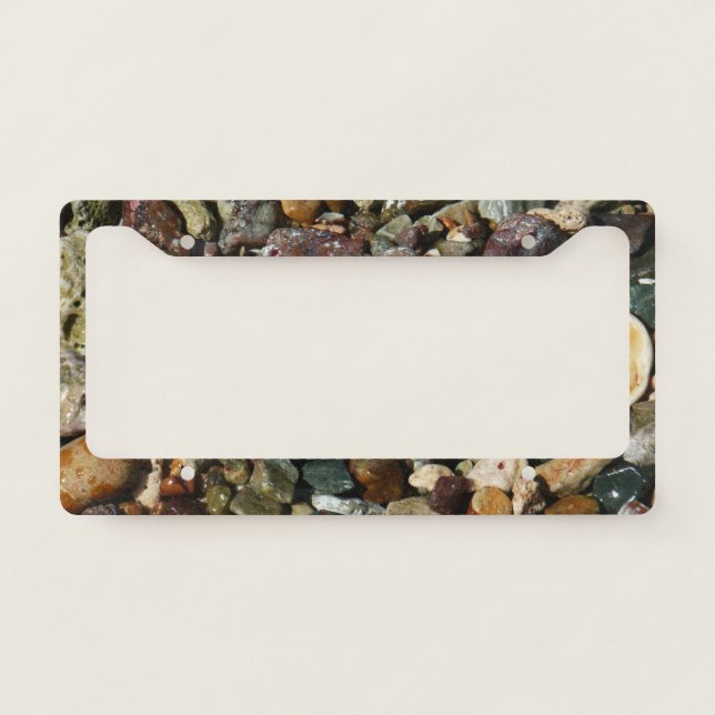 Shells, Rocks and Coral Nature Photography License Plate Frame (Front)