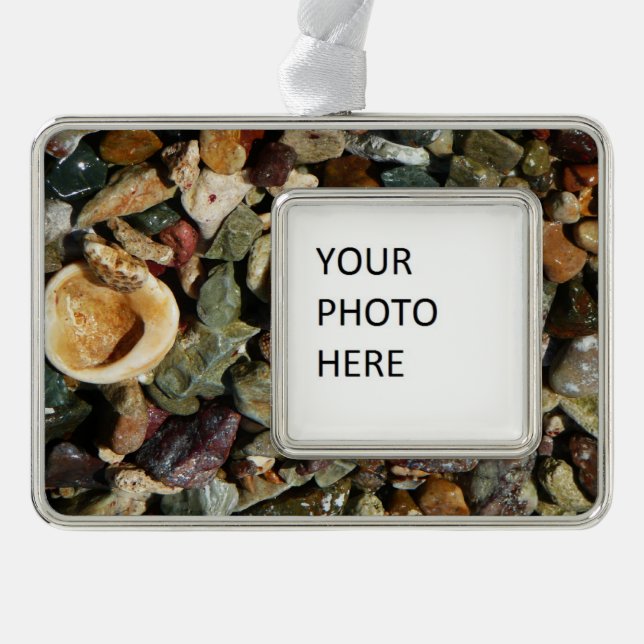 Shells, Rocks and Coral Nature Photography Ornament (Front)