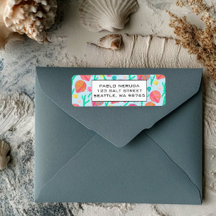 Shells & Seaweed Beach CUSTOM Mailing Address  Label