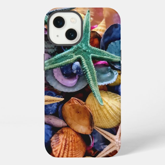 Shells, starfish, ocean iphone case (Back)