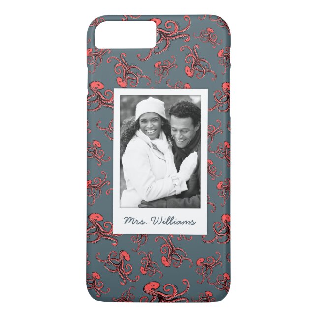 Shells & Starfish Pattern | Your Photo & Name Case-Mate iPhone Case (Back)