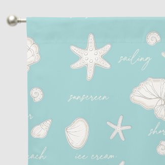 Shells Starfish Sun Fun Text  Ivory ID918 